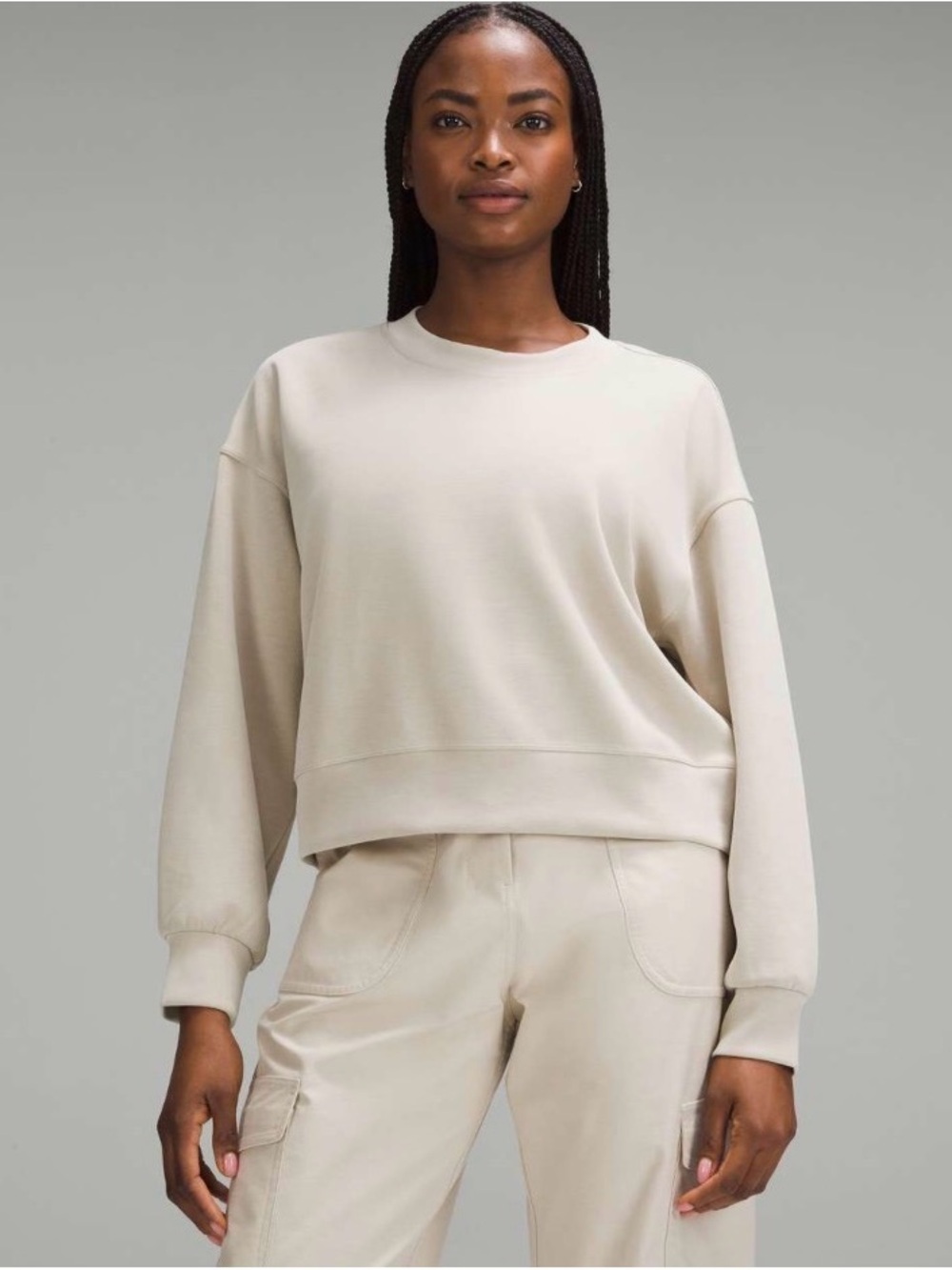 NWOT Lululemon Softstreme Perfectly Oversized Cropped Crewneck Size 10